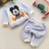 Βρεφικό Σετ Fleece Μπλούζα και Παντελόνι με Ήρωα Κινουμένων Σχεδίων - Σιέλ (ΜΙΚ-77598)