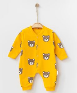 Φορμάκι Βρεφικό με Σχέδιο Αρκουδάκια και Ανοιχτά Ποδαράκια – Κίτρινο (81342)