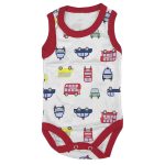 Κορμάκι Αμάνικο με Σχέδιο Αυτοκινητάκια - Κόκκινο (80833)