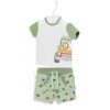 Mayoral Σετ Κοντομάνικη Μπλούζα και Σορτσάκι με Σχέδιο Λιονταράκι