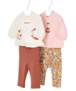 Mayoral Σετάκια (4 Τεμμάχια) Μπλούζα και Παντελόνι με Σχέδιο Ζωάκια - (12-02086-092)