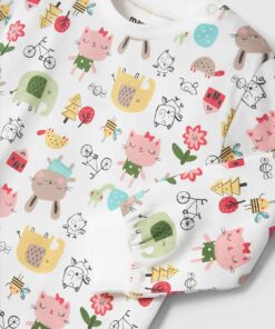 Mayoral Βρεφική Πιτζάμα με Σχέδιο Ζωάκια - Άσπρη (12-02719-097)