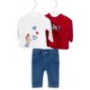 Mayoral Βρεφικό Σετ Τριών Τεμαχίων Μπλούζες και Παντελόνι (23-01098-024)