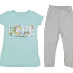 Παιδικό Σετ Κοντομάνικη Μπλουζίτσα και Παντελονάκι Κάπρι - Σιέλ (81180)