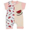 Βρεφικό Φορμάκι Κοντομάνικο με Σχέδιο Καρπουζάκι - Σομόν (80864)