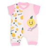 Βρεφικό Φορμάκι Κοντομάνικο με Σχέδιο Λεμονάκι - Ροζ (80907)