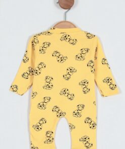 Βρεφικό Φορμάκι με Σχέδιο Σκυλάκια Δαλματίας και Ανοιχτά Ποδαράκια – Κίτρινο (81451)