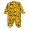 Βρεφικό Φορμάκι Βελουτέ με Σχέδιο Ζωάκια - Κίτρινο (81574)
