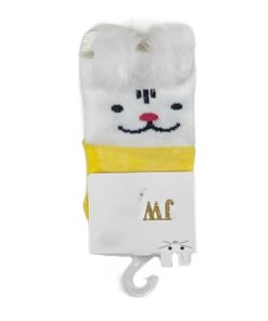 Καλτσούλα Βρεφική με Σχέδιο Λαγουδάκι και Φουντάκια -  Κίτρινη (83166)