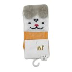 Καλτσούλα Βρεφική με Σχέδιο Λαγουδάκι και Φουντάκια -  Πορτοκαλί (83175)