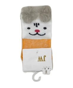 Καλτσούλα Βρεφική με Σχέδιο Λαγουδάκι και Φουντάκια -  Πορτοκαλί (83175)