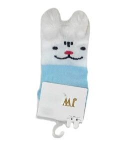 Καλτσούλα Βρεφική με Σχέδιο Λαγουδάκι και Φουντάκια -  Σιέλ (83163)