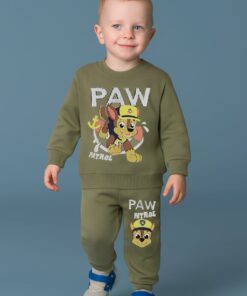 Παιδικό Σετ Φόρμες Λεπτές Μπλούζα και Παντελόνι με Σχέδιο Ήρωες Κινουμένων Σχεδίων - Χακί (82221)