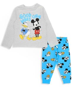 Disney Σετ Πιτζάμα Μπλούζα και Παντελόνι με Σχέδιο Μίκυ Μάους και Ντόναλντ Ντακ - (83885)