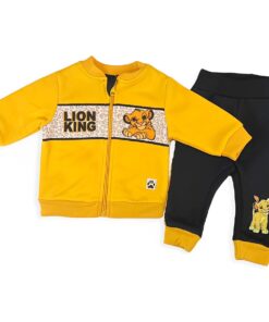 Disney Βρεφικό Χειμερινό Σετ, Ζακετάκι και Παντελονάκι με Σχέδιο Λιονταράκι Σίμπα -  Κίτρινο (84125)