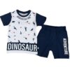 Παιδικό Σετ Μπλούζα Κοντομάνικη και Βερμούδα με Σχέδιο Δεινόσαυρους - (84424)