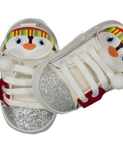 Παπουτσάκια Βρεφικά Αγκαλιάς με Σχέδιο Ζωάκι Πιγκουίνο - Μπεζ (84246)