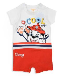 Paw Patrol Βρεφικό Φορμάκι Κοντομάνικο - Κόκκινο (84081)