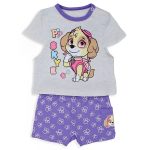 PAW Patrol Βρεφικό Σετ Μπλουζίτσα και Παντελονάκι Σορτσάκι - Λιλά (84065)