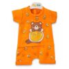 Βρεφικό Φορμάκι Κοντομάνικο με Σχέδιο Αρκουδάκι - Πορτοκαλί (84492)