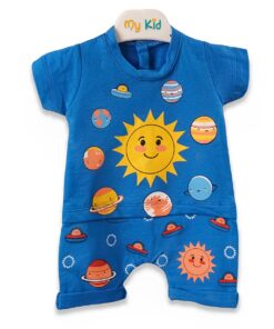 Βρεφικό Φορμάκι Κοντομάνικο με Σχέδιο Ήλιο - Μπλε (84474)