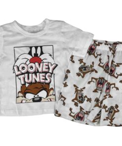 Παιδικό Σετ Κοντομάνικη Μπλουζίτσα και Βερμούδα με Ήρωα Κινουμένων Σχεδίων - Άσπρο (85481)