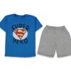 Παιδικό Σετ Μπλούζα και Σορτσάκι με Σχέδιο Σούπερ Ήρωα - Μπλε (85842)