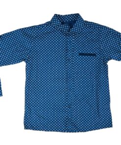 Παιδικό Σετ Πουκάμισο με Παντελόνι Καμπαρντινέ και Αποσπώμενο Παπιγιόν με Ζώνη – Σκούρο Μπλε (85323)