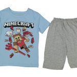 Σετ Κοντομάνικη Μπλούζα και Βερμούδα με Ήρωα Κινουμένων Σχεδίων - Γαλάζιο (84802)