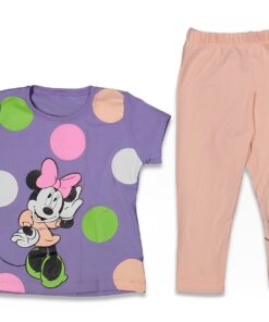 Σετ Μπλουζίτσα και Παντελονάκι Κολάν με Σχέδιο Ήρωα Κινουμένων Σχεδίων - Μοβ (84865)