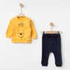 Βρεφικό Σετ Μπλουζίτσα και Παντελονάκι με Ήρωα Κινουμένων Σχεδίων - Κίτρινο (85418)