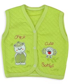 Βρεφικό Ζακετάκι Μακό Αμάνικο "Cute Babies" - Λαχανί (85115)