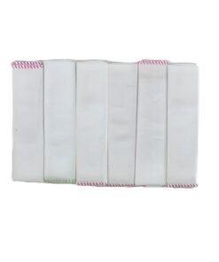 Βρεφικές Βαμβακερές Λαβέτες (Πανάκια) Πολυτελείας 6 Τεμάχια 25×25 cm – Ροζ (88408)