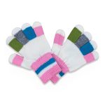 Παιδικά Χειμωνιάτικα Γαντάκια Ροζ - Άσπρα