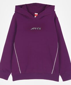 Joyce Κοριτσίστικες Χειμερινές Φόρμες Φούτερ με Μπλούζα Μεσάτη και Παντελόνι - Μωβ με Ασημί Ρίγα (89195)