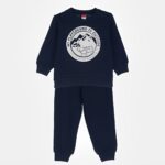 Joyce Παιδικό Σετ Χοντρές Φόρμες Φούτερ, Μπλούζα και Παντελόνι - Σκούρο Μπλε (89109)