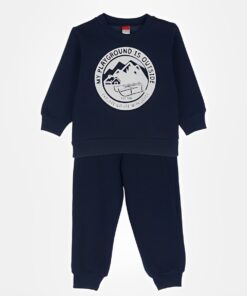 Joyce Παιδικό Σετ Χοντρές Φόρμες Φούτερ, Μπλούζα και Παντελόνι - Σκούρο Μπλε (89109)