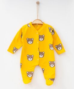 Φορμάκι Βρεφικό με Σχέδιο Αρκουδάκια με Κλειστά Ποδαράκια - Κίτρινο (90435)