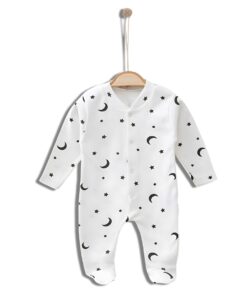 Φορμάκι Βρεφικό με Σχέδιο και Κλειστά Ποδαράκια – Άσπρο (90647)