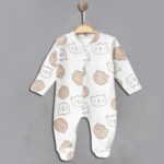 Φορμάκι Βρεφικό με Σχέδιο και Κλειστά Ποδαράκια - Μπεζ (90739)