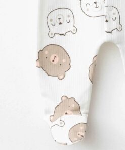 Φορμάκι Βρεφικό με Σχέδιο και Κλειστά Ποδαράκια – Μπεζ (90739)