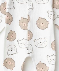 Φορμάκι Βρεφικό με Σχέδιο και Κλειστά Ποδαράκια - Μπεζ (90739)