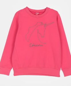 Joyce Κοριτσίστικες Χειμερινές Φόρμες με Χνούδι, Μπλούζα Μεσάτη και Παντελόνι Κολάν - Κοραλί (89482)