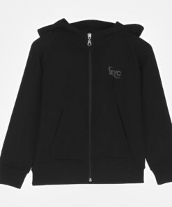 Joyce Κοριτσίστικo Χειμερινό Σετ, Ζακέτα με Κουκούλα και Παντελόνι - Μαύρο (89524)