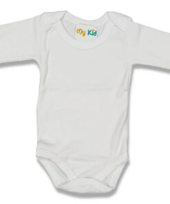 Βρεφικό Κορμάκι Μακρυμάνικο Μονόχρωμο σε Άσπρο Χρώμα (38084)