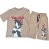 Παιδικό Σετ Μπλούζα και Βερμούδα με Ήρωα Κινουμένων Σχεδίων - Μπεζ (89715)