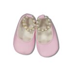 Παπουτσάκια Αγκαλιάς Μπαλαρίνες με Πέρλες - Ροζ (91244)