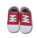 Παπουτσάκια Βρεφικά Αγκαλιάς με Κορδονάκια - Κοραλί (90911)