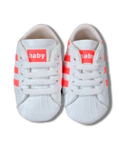 Παπουτσάκια Βρεφικά Αγκαλιάς με Κορδονάκια - Κοραλί (91265)