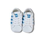Παπουτσάκια Βρεφικά Αγκαλιάς με Κορδονάκια - Μπλε (91255)
